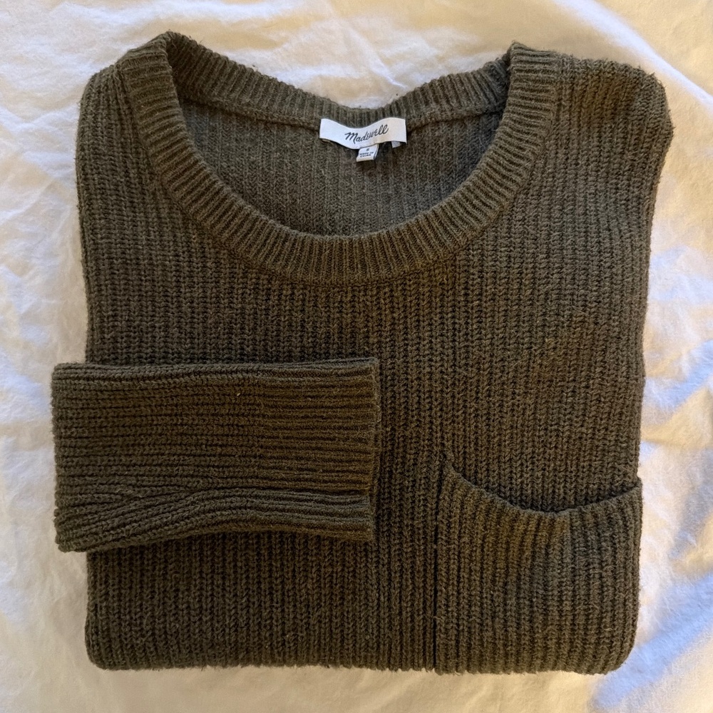 Madewell Olive Green Crewneck Sweater
